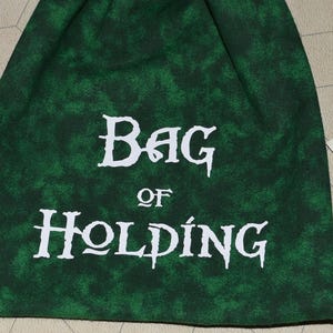 BAG of HOLDING Dungeons and Dragons green dice