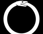 Ouroboros SET of 4 white vinyl decals