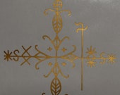 Papa Legba voodoo copper vinyl decal