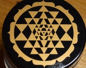 Sri Yantra SET of 2 copper vinyl decals sacred geometry