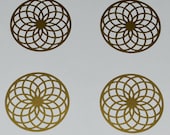 Torus SET of 4 gold vinyl decal