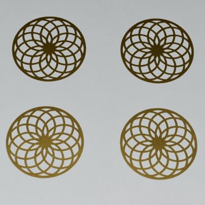 Torus SET of 4 gold 1.5" vinyl decal