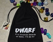 DWARF Dungeons and Dragons dice bag