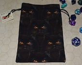 Black cats tarot rune dice bag
