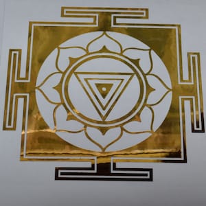 Kali Yantra gold mirror vinyl decal