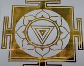 Kali Yantra gold mirror vinyl decal