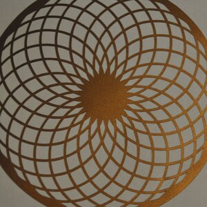 Torus sacred geometry copper 5" vinyl decal