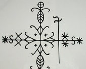 Papa Legba voodoo black vinyl decal