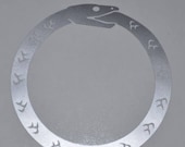 Ouroboros silver vinyl decal