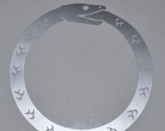 Ouroboros silver vinyl decal