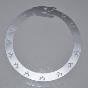 Ouroboros silver vinyl decal