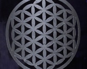Flower of life SET of 4 silver vinyl decal