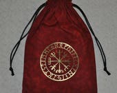 Viking compass vegvisir futhark rune bag