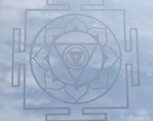 Chinnamasta Yantra etched glass vinyl decal