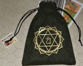 Anahata heart chakra healing green bag