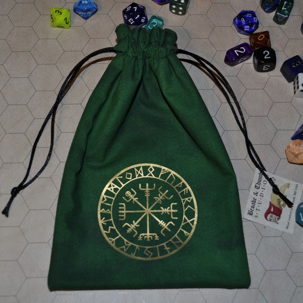 Viking kompas vegvisir futhark rune tas