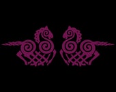 Sleipnir SET of 2 violet Viking Odin vinyl decal