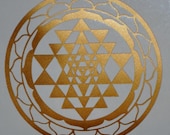 Sri Yantra copper vinyl decal sacred geometry