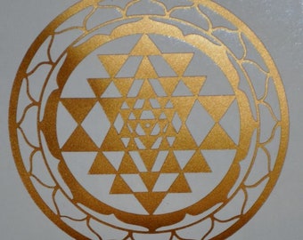 Sri Yantra copper vinyl decal sacred geometry