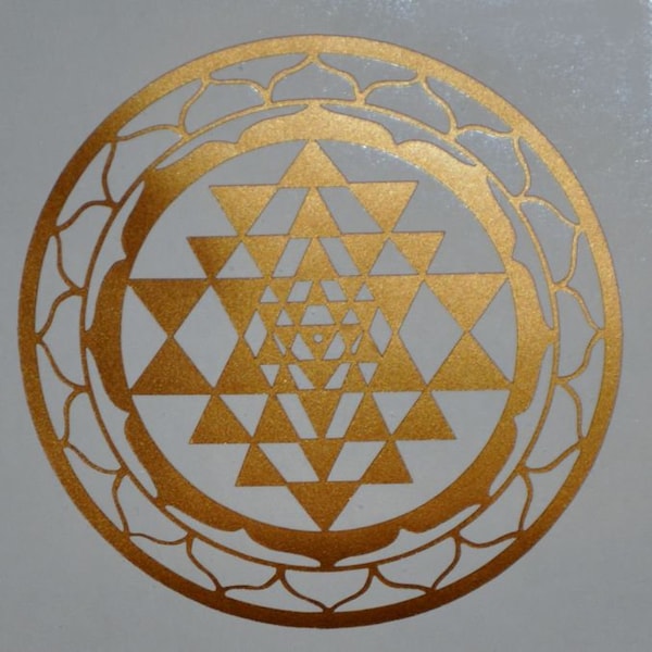 Sri Yantra copper vinyl decal sacred geometry