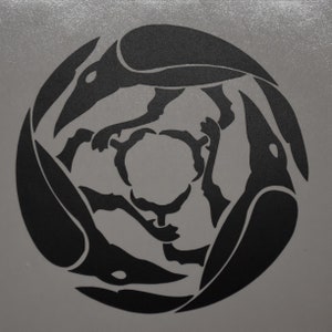 Corvus ravens MATTE black 3" vinyl decal