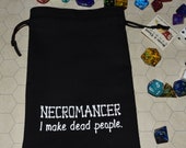 NECROMANCER Dungeons and Dragons game dice bag