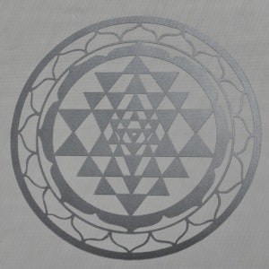 Sri Yantra silver vinyl decal sacred geometry