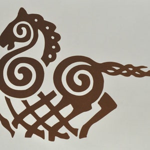 Viking Odin Sleipnir copper vinyl decal