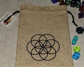 Seed of Life sacred geometry tarot dice bag