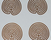 Labyrinth SET of 4 copper classic 7 circuit vinyl decals