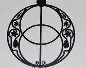 Vesica piscis chalice well sacred geometry MATTE black vinyl decal