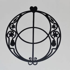 Vesica piscis chalice well sacred geometry MATTE black vinyl decal