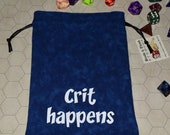 CRIT HAPPENS Dungeons and Dragons game dice bag