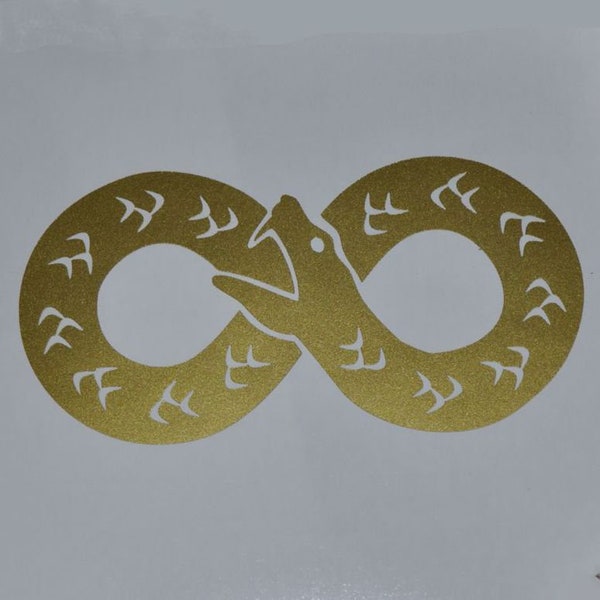 Ouroboros infinity gold vinyl decal