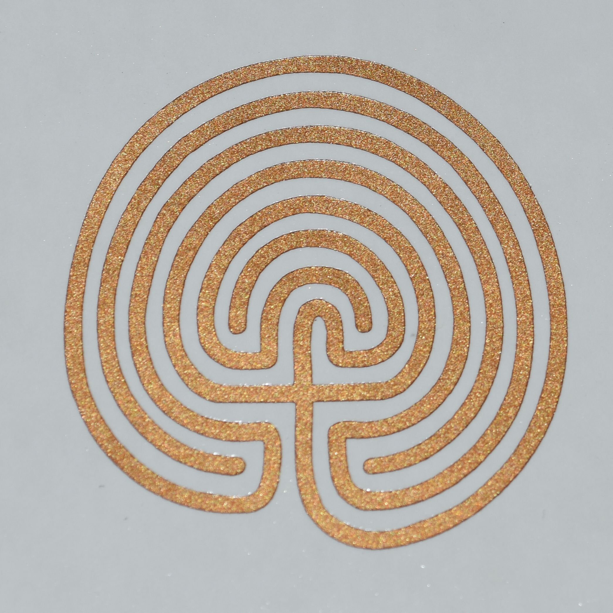 Labyrinth SET of 4 Classic 7 Circuit Copper Vinyl Decals Etsy