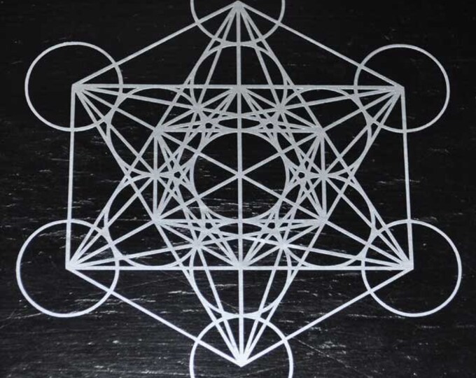 Metatron's Cube Sacred Geometry Silver Vinyl Decal - Etsy