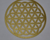 Flower of life SET of 4 gold vinyl decal