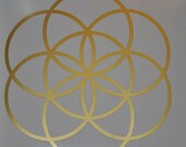Seed of life SET of 4 sacred geometry gold  vinyl decals