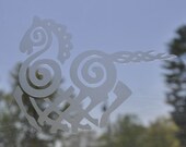 Sleipnir Viking etched glass vinyl decal