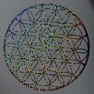 Flower of life sacred geometry confetti vinyl decal