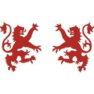 Scottish lion red heraldic vinyl decals