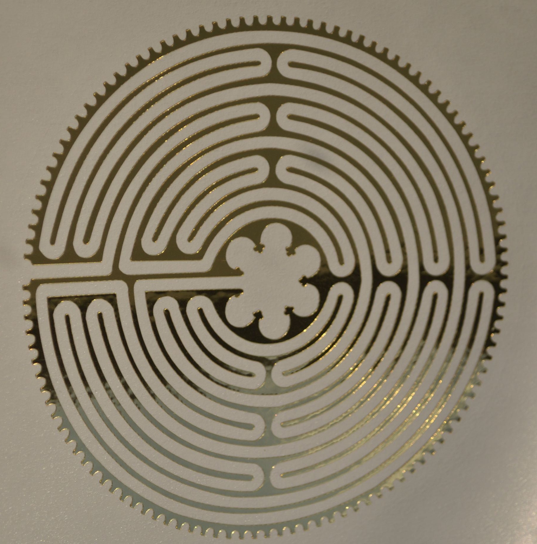 Chartres Cathedral Labyrinth Gold Mirror Vinyl Decal Etsy