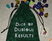 DUBIOUS DICE Dungeons and Dragons game dice bag