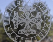 Viking protection runes talisman etched glass vinyl decal