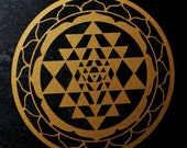 Sri Yantra copper vinyl decal sacred geometry