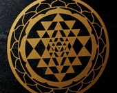 Sri Yantra copper vinyl decal sacred geometry