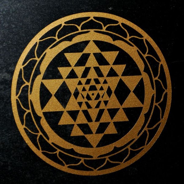 Sri Yantra copper vinyl decal sacred geometry