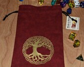 Celtic knot tree of life tarot rune dice bag