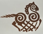 Viking Odin Sleipnir copper vinyl decal