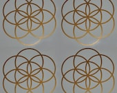 Seed of life SET of 4 sacred geometry copper vinyl decals